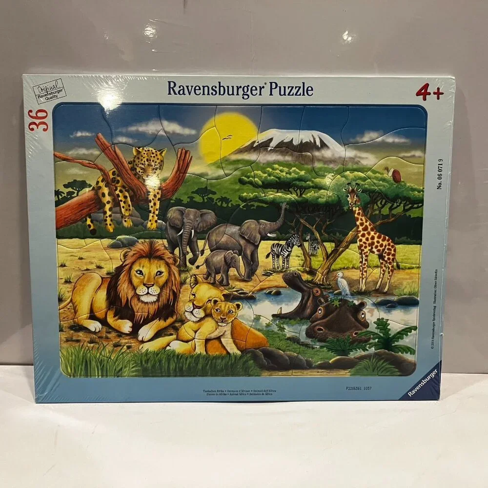 BOTH NEW Puzzles Ravensburger Animal 36 pc Puzzle AND Wood Framed 48 pc Animals